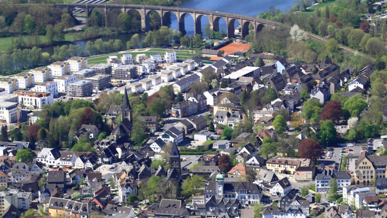 Die Innenstadt von Herdecke aus der Luft (Foto: Hubert Harst)